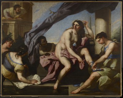 El aseo de Betsabé, c.1663 de Luca Giordano